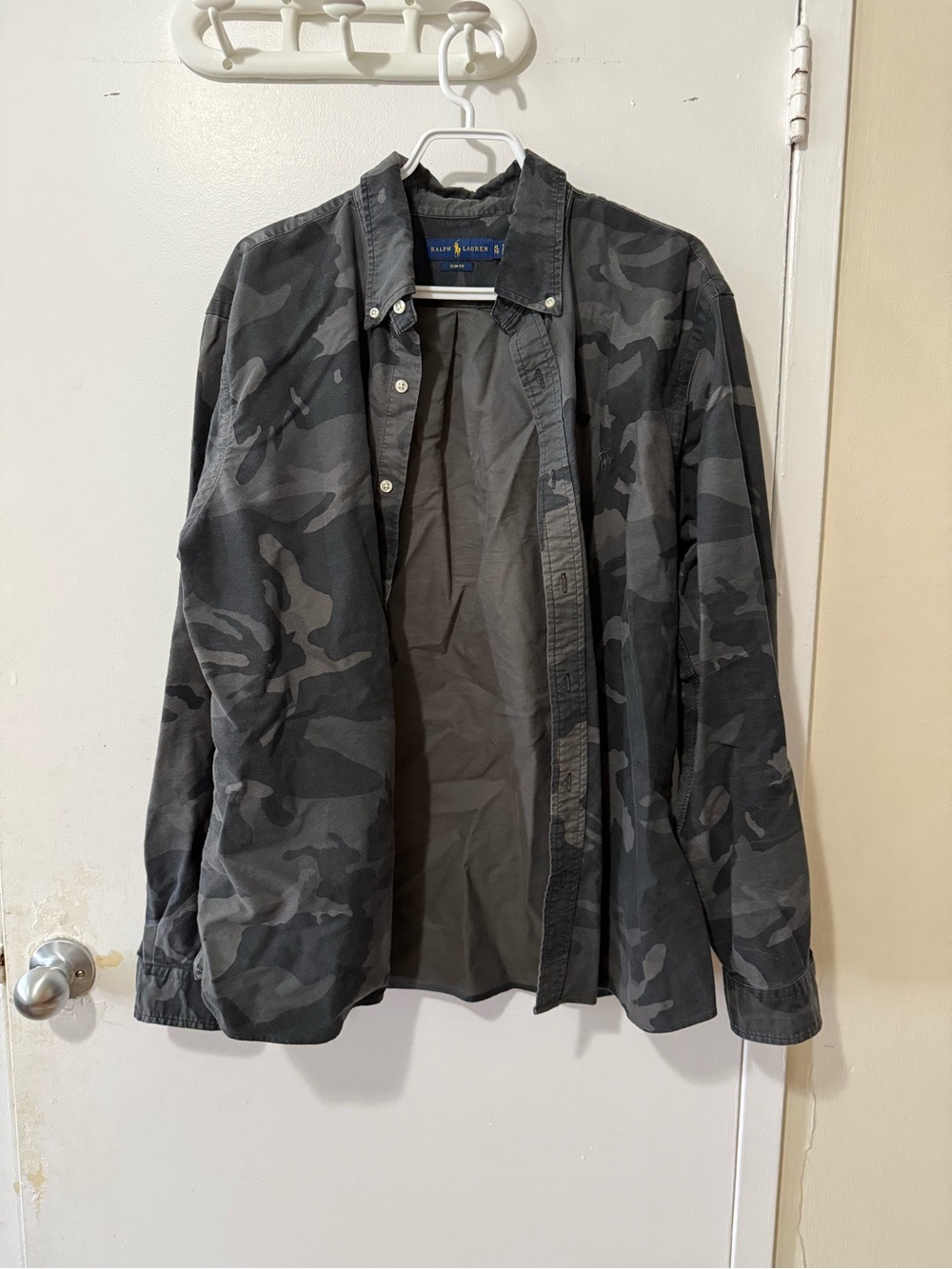 Ralph Lauren Gray & Black Camo Lightweight Shirt Jacket